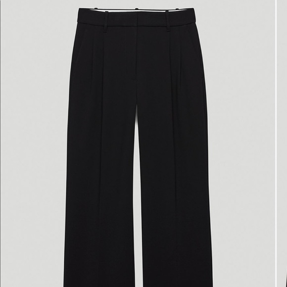 ARITZIA WILFRED EFFORTLESS PANT - SIZE 0 - SHORT LENGTH - BLACK - BACKORDERED - Picture 3 of 7